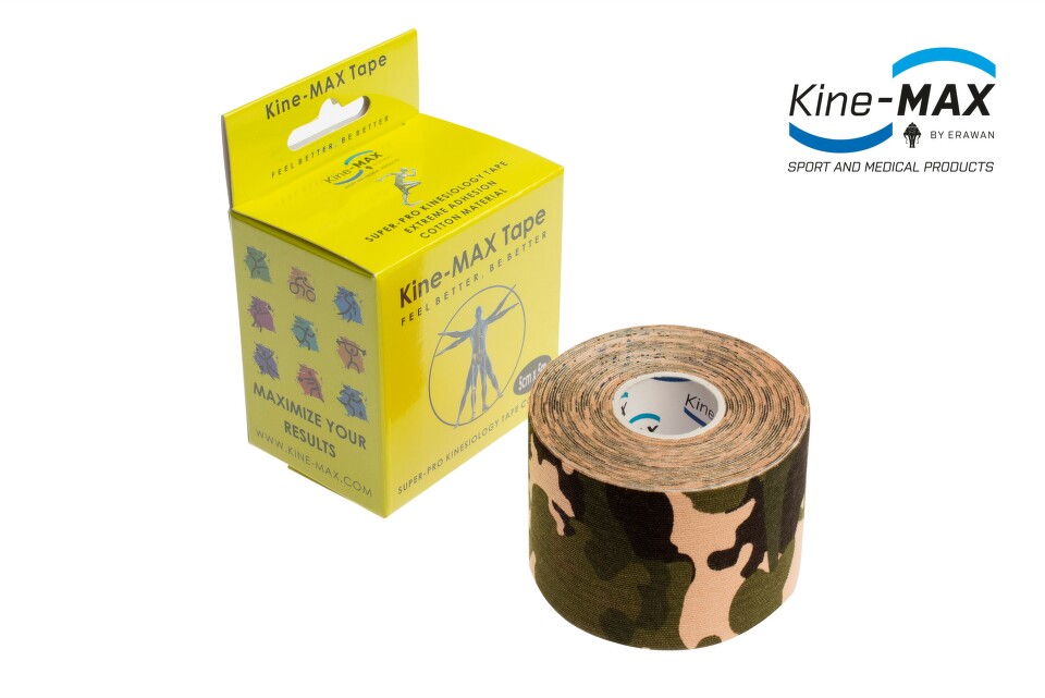 KineMAX SuperPro Cot. kinesiology tape camo 5cmx5m
