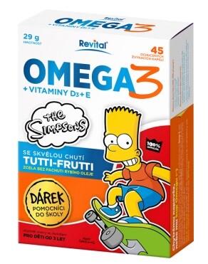 The Simpsons Omega 3+vitaminy D a E cps.45 + dárek