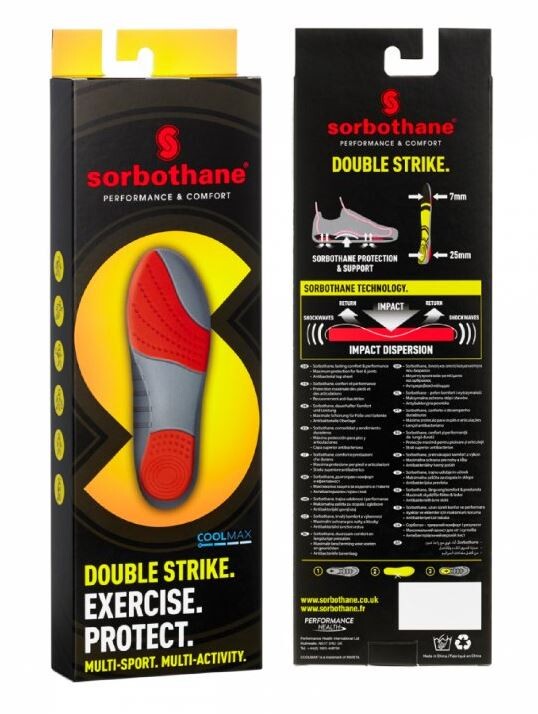Sorbothane Double Strike gel.vložky do bot v.35-37